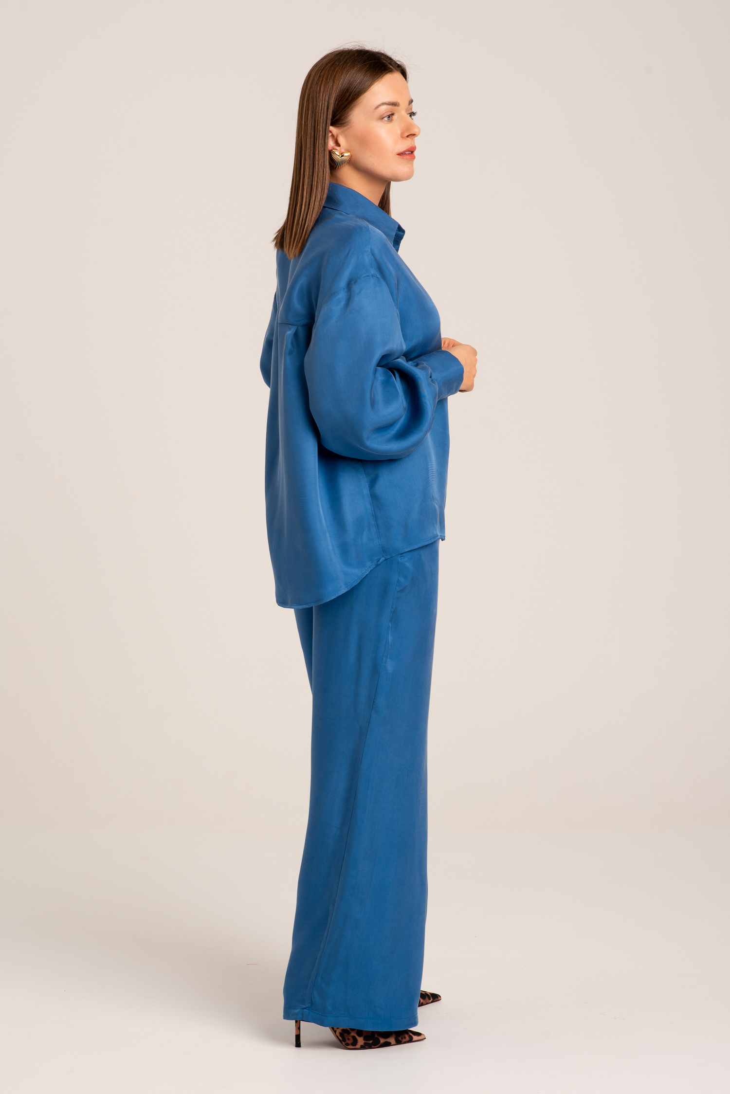 Cobalt Cupro Shirt Aurora – Lenanto